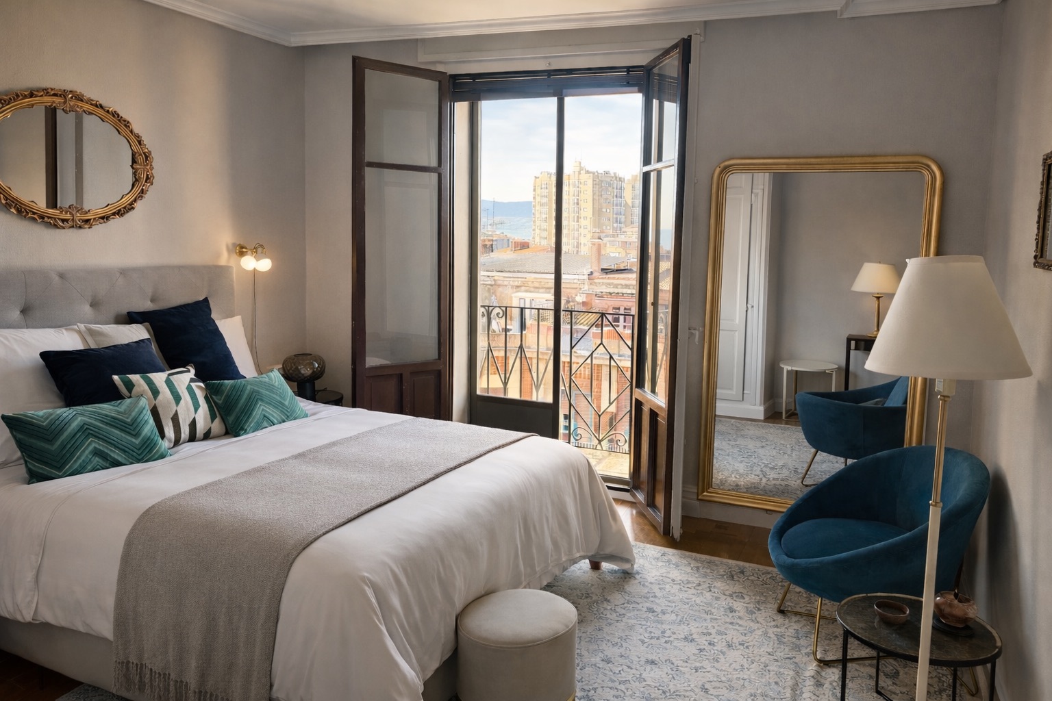 Habitación luminosa con detalles elegantes